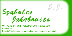 szabolcs jakabovits business card